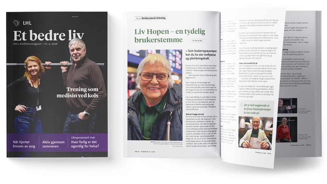 Forside og innholdssider av medlemsmagasinet Et bedre liv, nr 2, 2026