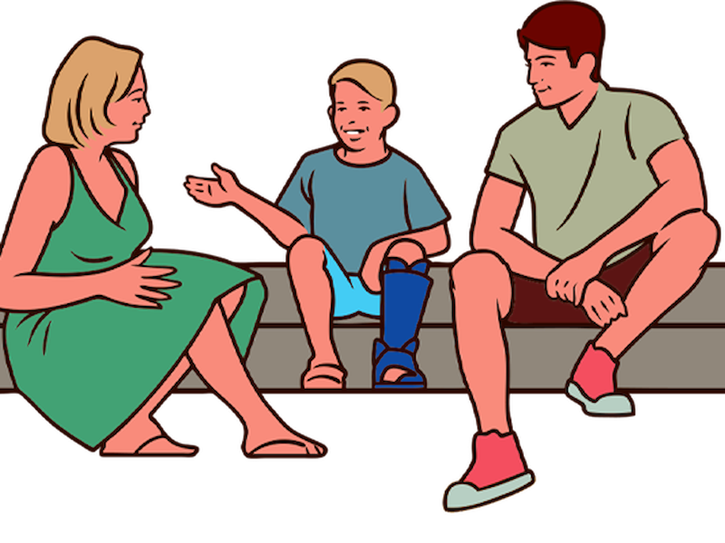 Familie, illustrasjon. © Stroke Association