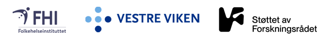 Logoer for FHI, Vestre Viken og Forskningsrådet