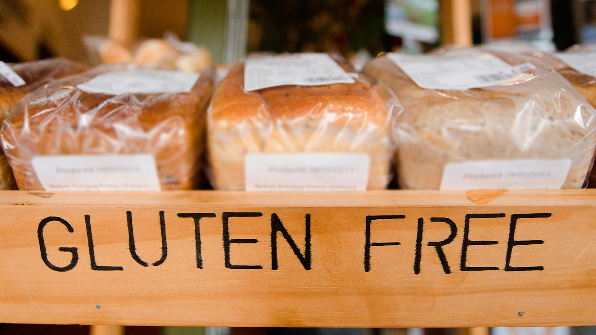 Bilde av brød merket "gluten free".