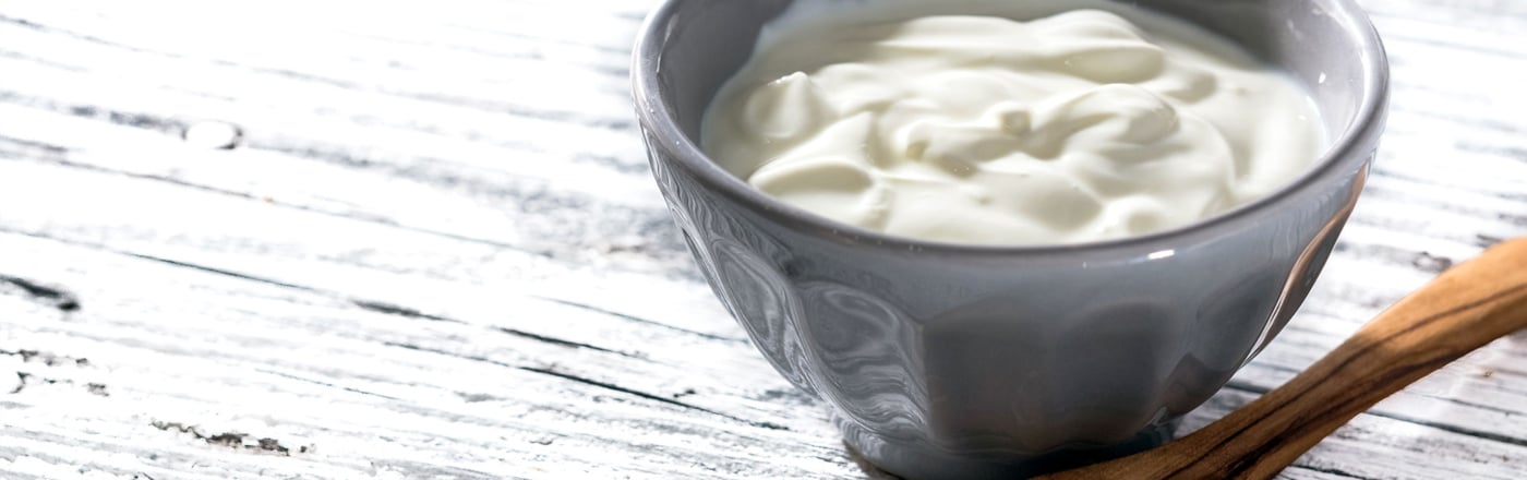 Yoghurt naturell i skål
